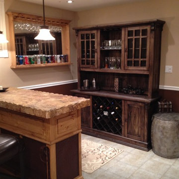 Basement man cave party zone