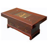 Oriental Rectangular Bold Thick Wood Drawers Coffee Table Hcs5305