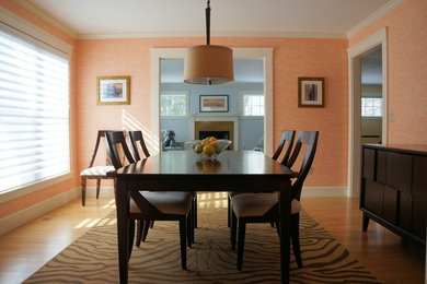Inspiration for a contemporary dining room remodel in Boston