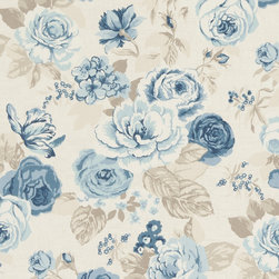 Francesca Wedgewood Roman blind, curtain and cushion fabric - Roman Shades