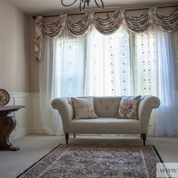 Valance curtains with swags and tails by celuce.com