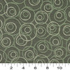 Green White Overlapping Circles Durable Upholstery Fabric By The Yard