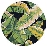 Couristan Inc - Couristan Covington Rainforest Indoor/Outdoor Area Rug, 7'10" Round - Designed with today's busy households in mind, the Covington Collection showcases versatile floor fashions with impressive performance features that add to their everyday appeal. Because they are made of the finest 100% fiber-enhanced Courtron polypropylene, Covington area rugs are water resistant and can be used in a multitude of spaces, including covered outdoor patios, porches, mudrooms, kitchens, entryways and much, much more. Treated to prevent the growth of mold and mildew, these multi-purpose area rugs are exceptionally easy to clean and are even considered pet-friendly. An ideal decor choice for families with young children, or those who frequently entertain, they will retain their rich splendor and stand the test of time despite wear and tear of heavy foot traffic, humidity conditions and various other elements. Featuring a unique hand-hooked construction, these beautifully detailed area rugs also have the distinctive aesthetic of an artisan-crafted product. A broad range of motifs, from nature-inspired florals to contemporary geometric shapes, provide the ultimate decorating flexibility.