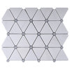 TNMSG-01 Natural Marble Series, Triangle White Marble Mosaic Tile, 10 Sheets