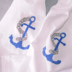 Blue Anchor Guest Towels Set of 2 - Bathroom Accessories