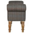 Bench With Multi Tweed Turned Legs, Oak Finish Mango Wood
