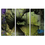 Ready2HangArt - Tropical Flower Canvas Wall Art, 3-Piece Set - This tropical abstract canvas art set is the perfect addition to any contemporary space. It is fully finished, arriving ready to hang on the wall of your choice.