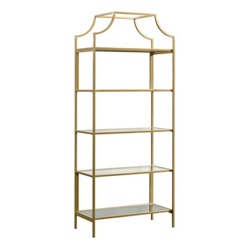 The 15 Best Gold Bookcases For 2022 Houzz, White Bookcase Gold Coast
