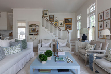 Farmhouse living room photo in Other