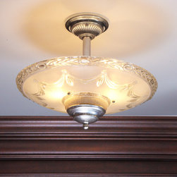 Brass Light Gallery - Vintage Glass Pendant - Ceiling Lighting