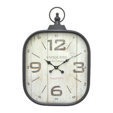 Threehands Wall Clocks Houzz Three Hands Corp Metal Frame Wall Clock Clocks