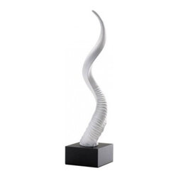 White Sculptured Horn | Pulp Home - Home Decor