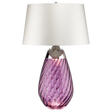 Lucas Mckearn Large Lena Iron And Glass Table Lamp In Plum Finish TLG3027L-OWSS