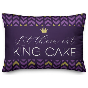 Let Them Eat King Cake 14x20 Spun Poly Pillow