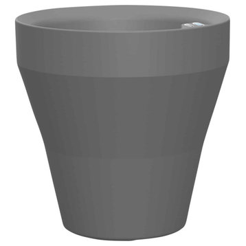 TruDrop Rim Modern Self-Watering Plant Pot, Slate, 22"