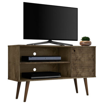 Manhattan Comfort Liberty Wood TV Stand for TVs up to 46" in Rustic Brown