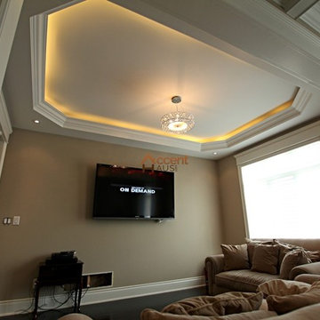 Curved Ceiling With Molding in Drawing Room in a House Vaughan