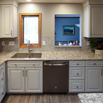 Kitchen Remodel with Painted Ember Glaze Cabinetry by Waypoint Livingspaces