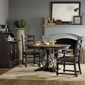 Hooker Furniture Dining Room Treviso Round Dining Table with One 18" Leaf