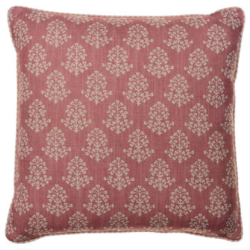 Floral Print Throw Pillow | Andrew Martin Sprig, Pink