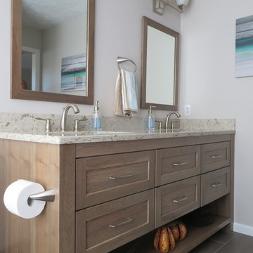 Driftwood Looking Bathroom Cabinetry