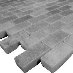 Bardiglio Gray Marble Mini Brick Mosaic Tile Polished - Home Accessories & Decor