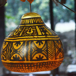 hanging light from gourd dry shell - Products