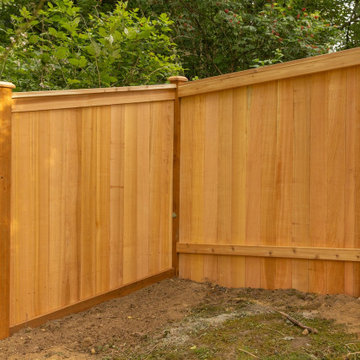 Modern Cedar Privacy Fence Installation Seattle Area