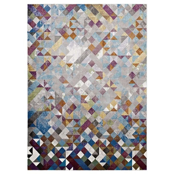 Lavendula Triangle Mosaic 8'x10' Area Rug, Multicolored
