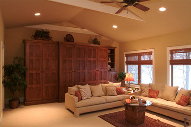 Living room - traditional living room idea in Milwaukee