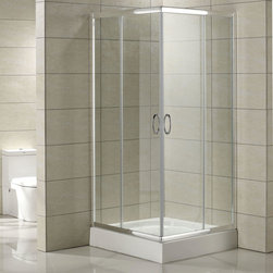 34" X 34" TORRES CORNER DOUBLE DOOR SHOWER ENCLOSURE - Shower Stalls And Kits