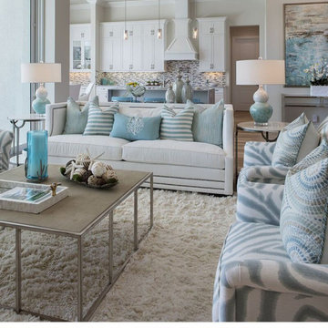 Glamour Flur und Wohnzimmer