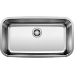 Blanco - Blanco 441024 18"x28" Single Undermount Kitchen Sink, Stainless Steel - Classic style combines with innovation and durability to bring you the STELLAR collection.  Featuring practical shapes that are perfect for the home, innovation has never been so attainable. Made of attractive stainless steel with a radiant refined brushed finish (RBF), the STELLAR series offers deep bowls that make it the perfect choice for everyday use. Complete with a variety of coordinating sink accessories, the STELLAR is designed to bring value and functionality into the kitchen with ease.