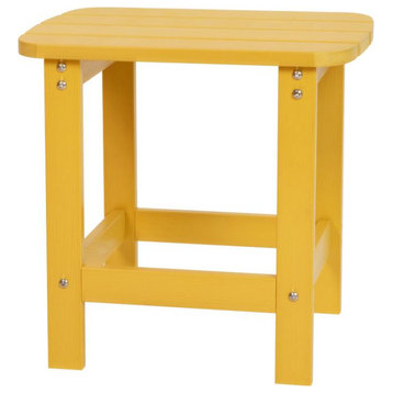 Flash Furniture Charlestown Yellow Adirondack Side Table JJ-T14001-YLW-GG