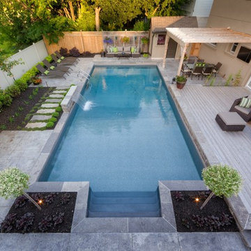 New Life for an Aging Vinyl Pool and Backyard