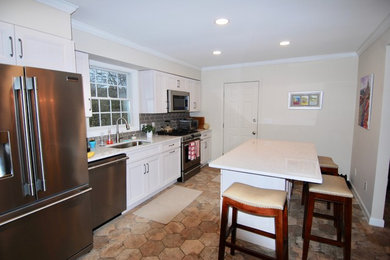 This is an example of a kitchen in Burlington.