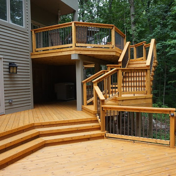 Custom Designed Multi Level Deck with Outdoor Covered Grilling Area and Screen I