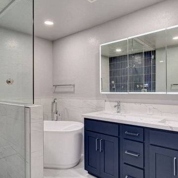 North Summerlin Deep Blue Master Bathroom