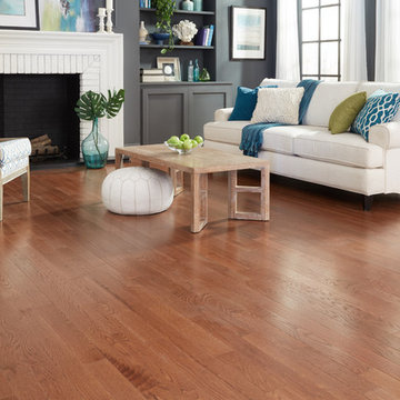 Cozy, Botanical Formal Sitting Room - Piedmont Saddle, Solid, White Oak Hardwood