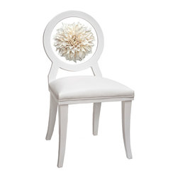 White Dahlia Floret - Dining Chairs