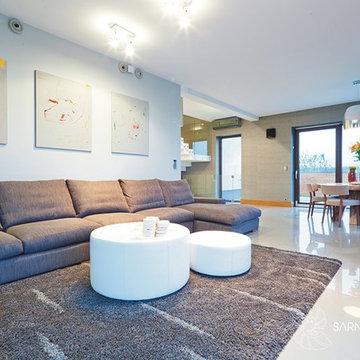 Nowoczesny dom z duzymi przeszkleniami, Modern interior design