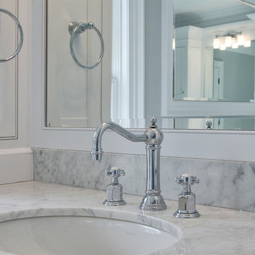 Marble and White Bathrooms