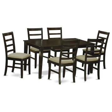 7-Piece Dining Room Set For 6, Table And 6 Chairs For Dining Room