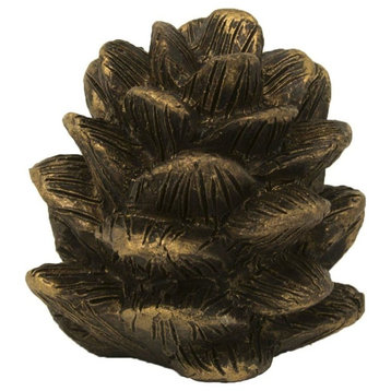 Urbanest Pinecone Lamp Finial, 1 3/4", Bronze With Gold