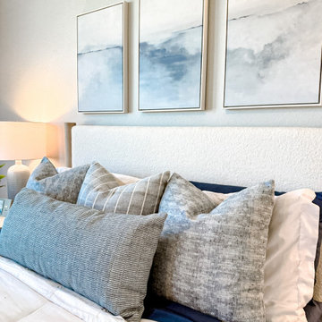 Guest Bedroom Redesign | Modern Textured Coastal Retreat