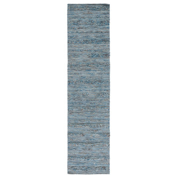 Safavieh Vermont Vrm901L Solid Color Rug, Gray/Blue, 2'3"x9'