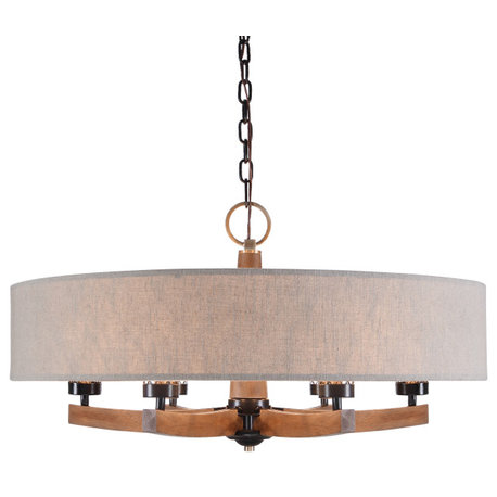 Uttermost Woodall 6 Light Drum Chandelier