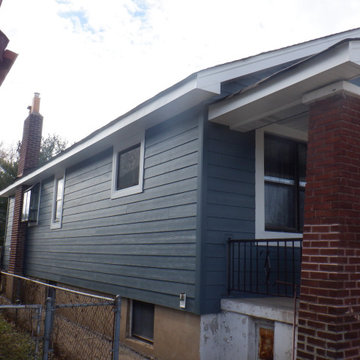 Evening Blue James Hardie Before and After | St. Louis, MO