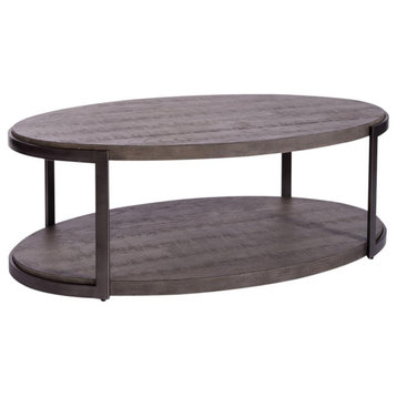 Modern View Oval Cocktail Table