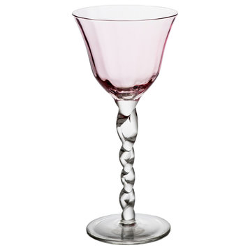 Adriana Wine Glass, Pink Top, Set of 4